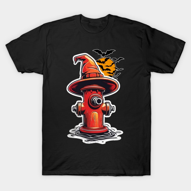 Fire Hydrant Costume a Witch Funny Lazy Halloween Ideas T-Shirt by alcoshirts